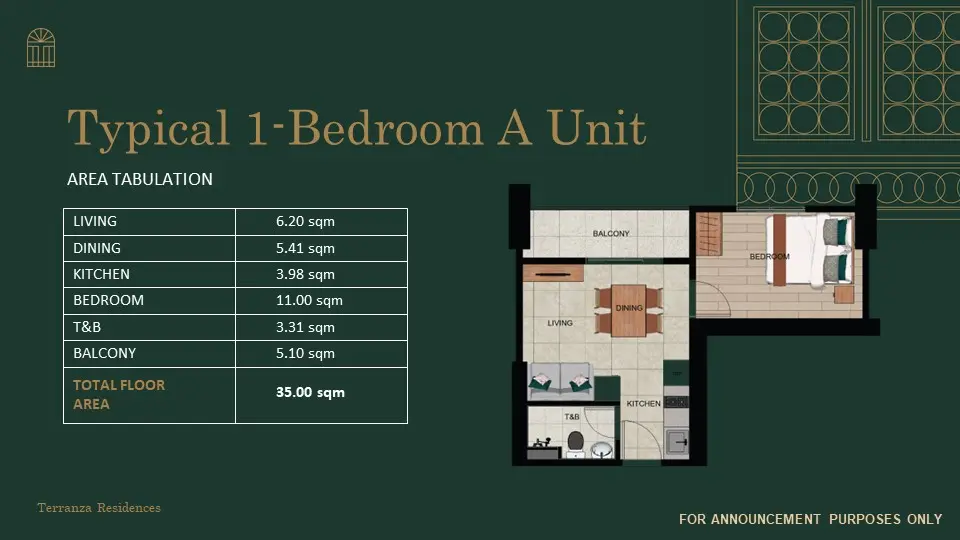 1-Bedroom Unit A