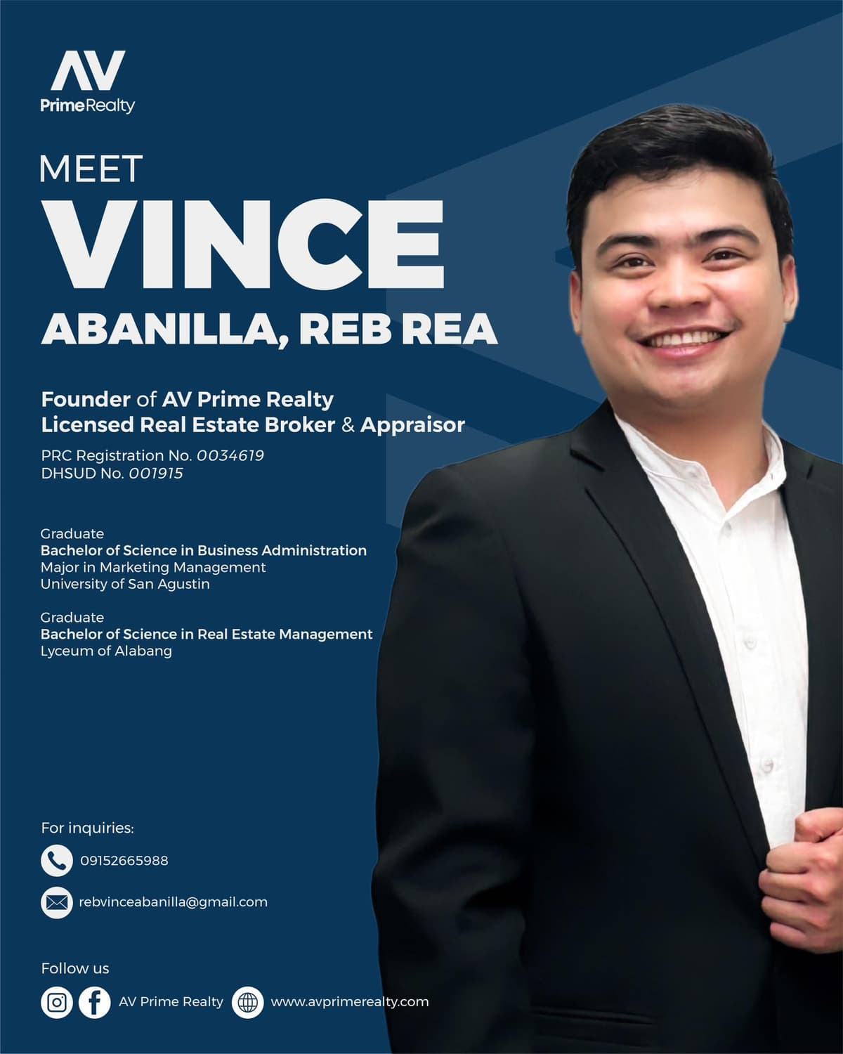 Vincheimer Abanilla - Founder of AV Prime Realty